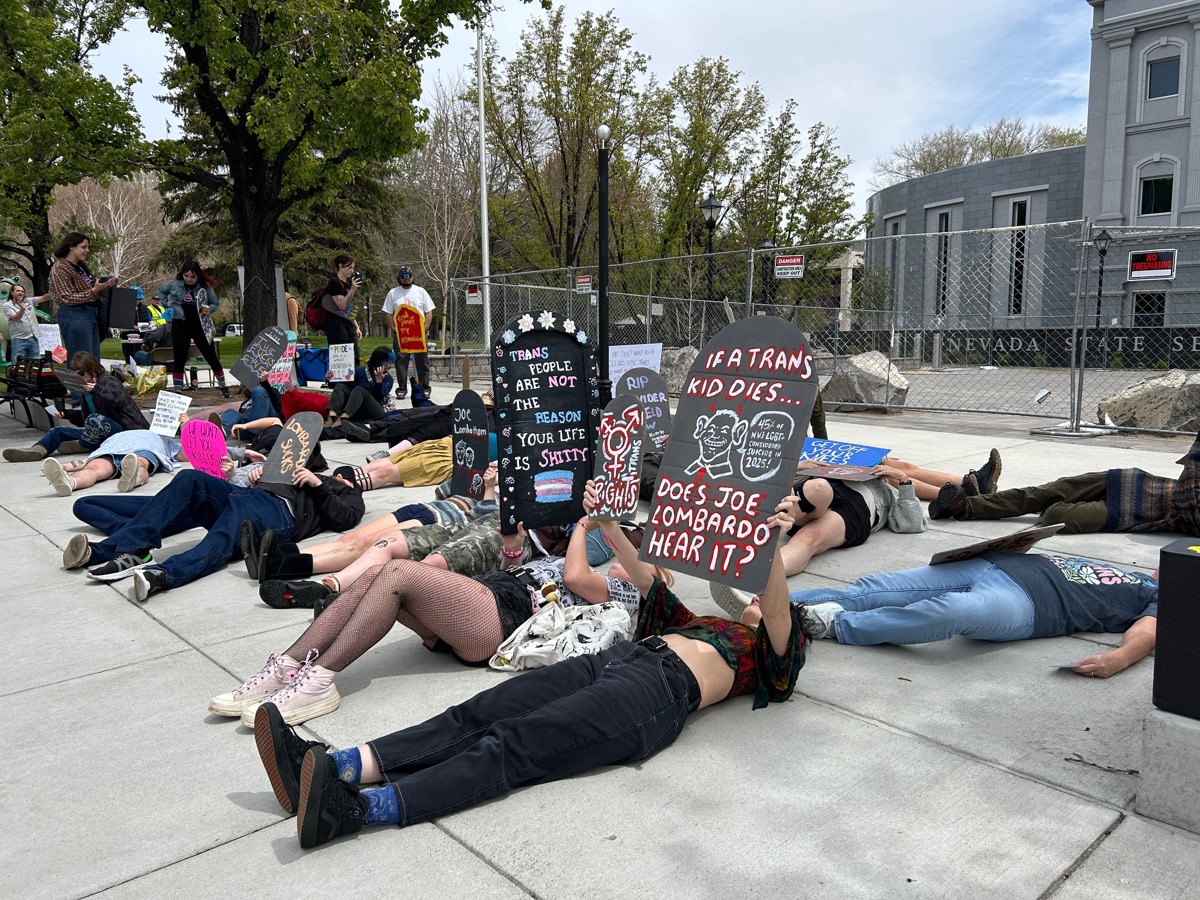 Student-led die-in for Trans rights at the Nevada State Senate