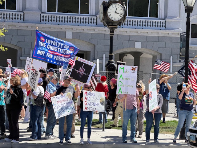 No Kings 3.0 rally at the clock tower