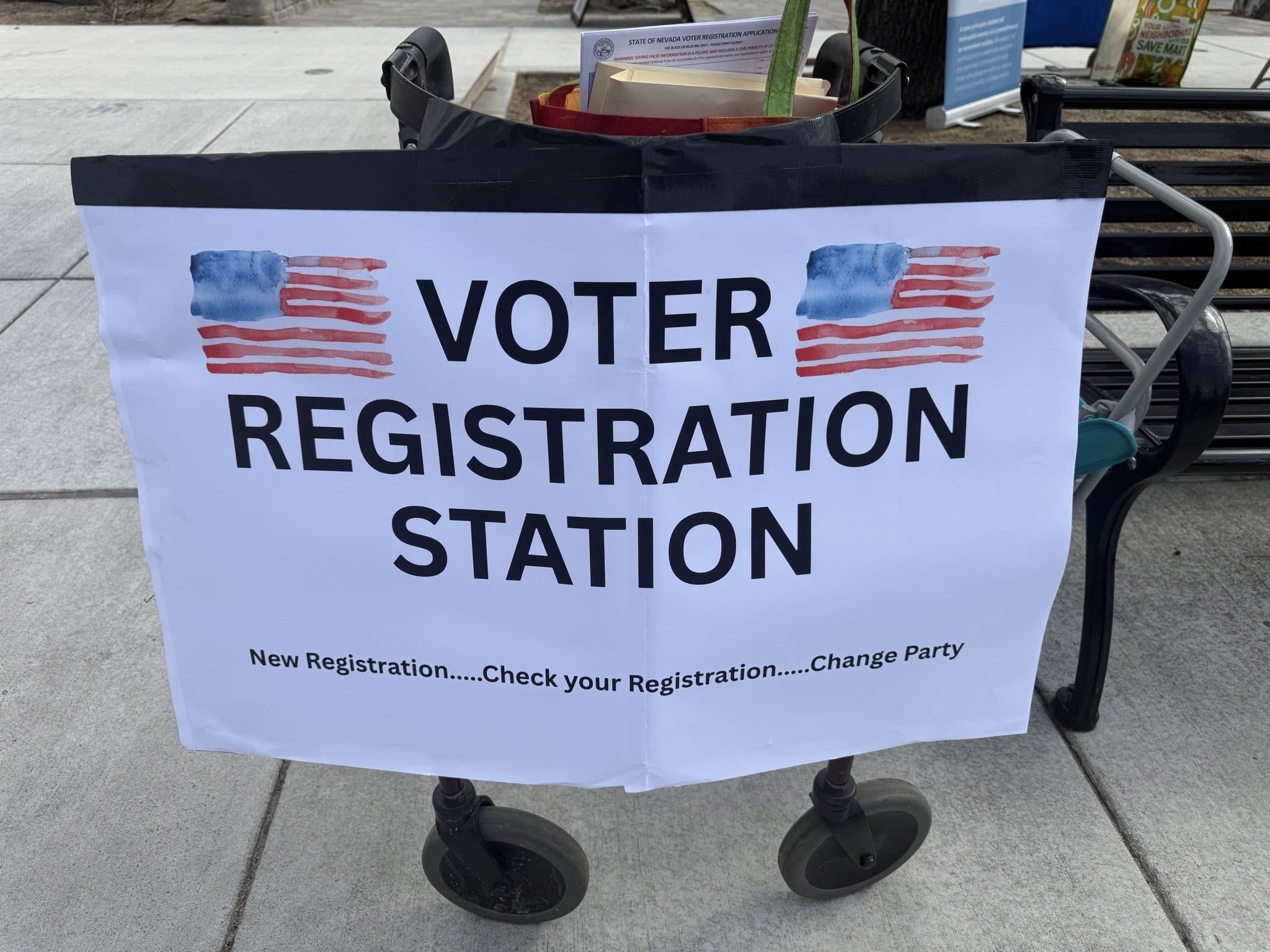 Voter registration station
